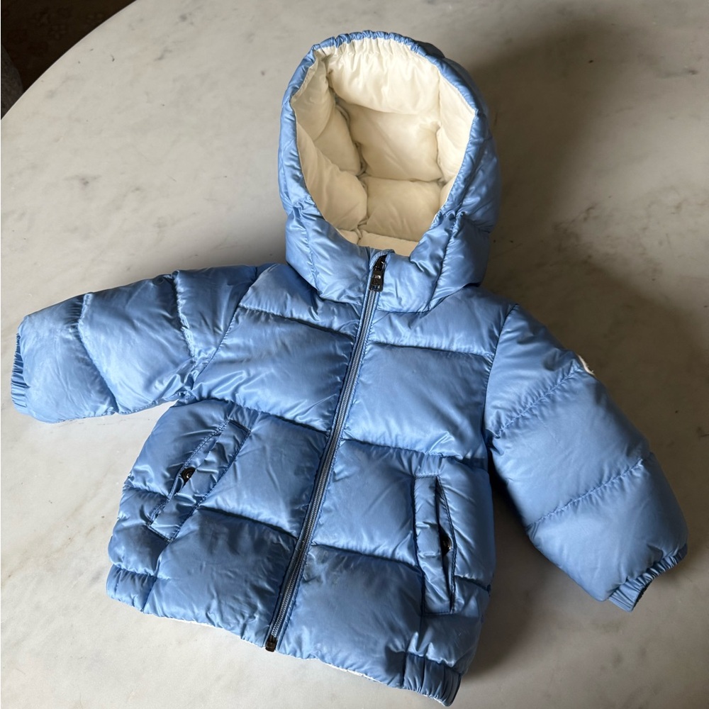 Moncler Kids Blue Puffer Jacket
